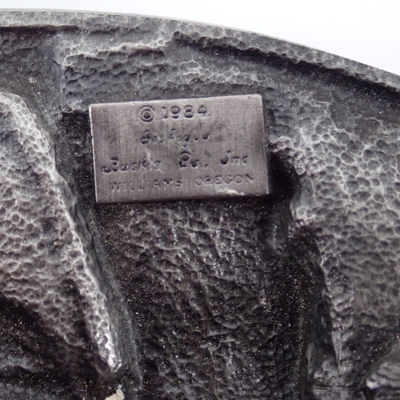 SISKIYOU BUCKLE CO COLORADO BELT BUCKLE 1984 H-23 WILLIAMS OREGON & LEATHER BELT - Picture 6 of 16